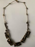 Vintage Ketting met Bronzen Elementen, Sieraden, Tassen en Uiterlijk, Kettingen, Nieuw, Ophalen of Verzenden, Goud, Overige materialen