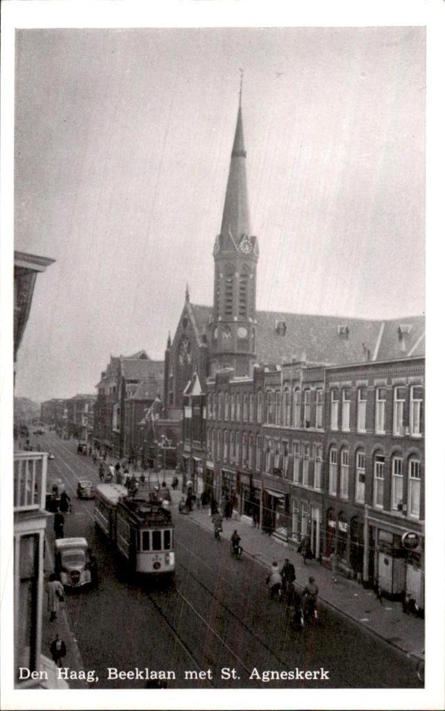 Den Haag - Beeklaan - St. Agneskerk, Verzamelen, Ansichtkaarten | Nederland, Ongelopen, Zuid-Holland, 1920 tot 1940, Ophalen of Verzenden