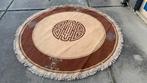 Vintage rond vloerkleed,bruin,doorsnede 195x195, Gebruikt, 150 tot 200 cm, Ophalen of Verzenden, 150 tot 200 cm