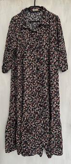 Mooie lang bloemenjurk - Miss Lady, Ophalen, Zwart, Maat 46/48 (XL) of groter, Zo goed als nieuw