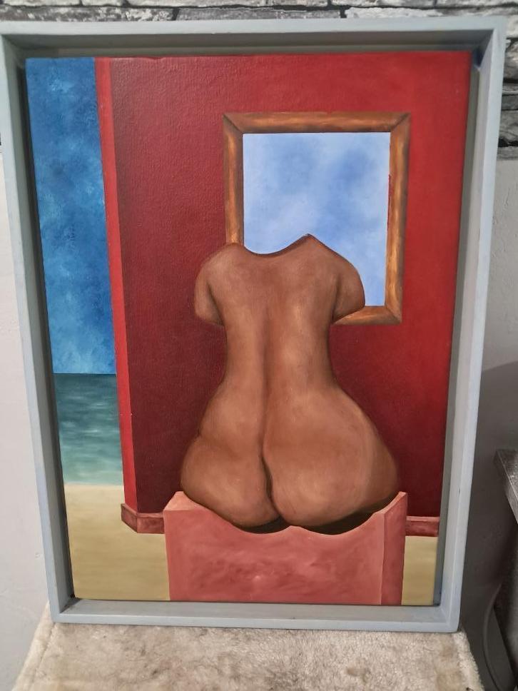The Naked Lady, Antiek en Kunst, Kunst | Schilderijen | Modern, Ophalen of Verzenden
