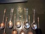 De 12 Apostelen verzilverde theelepels., Ophalen of Verzenden, Gebruikt, Overige materialen, Los bestek