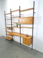Olof Pira Sweden design modulair wandsysteem met bureau, Huis en Inrichting, Kasten | Wandmeubels, 250 tot 300 cm, Gebruikt, 200 cm of meer