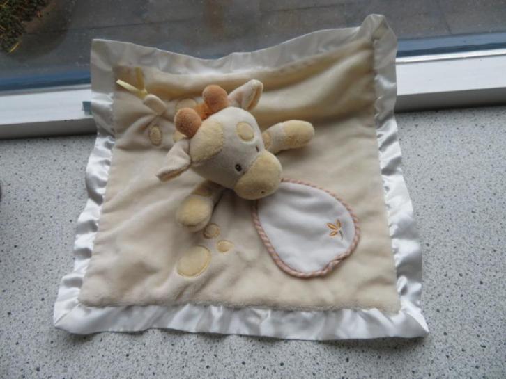 Grote knuffeldoek met giraffe giraf of koe van Douglas Baby, Kinderen en Baby's, Speelgoed | Knuffels en Pluche, Zo goed als nieuw