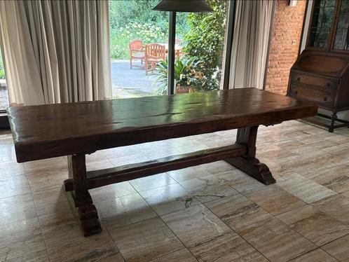 Antieke eiken Stamtafel uit de Elzas, Huis en Inrichting, Tafels | Eettafels, Zo goed als nieuw, 50 tot 100 cm, 200 cm of meer