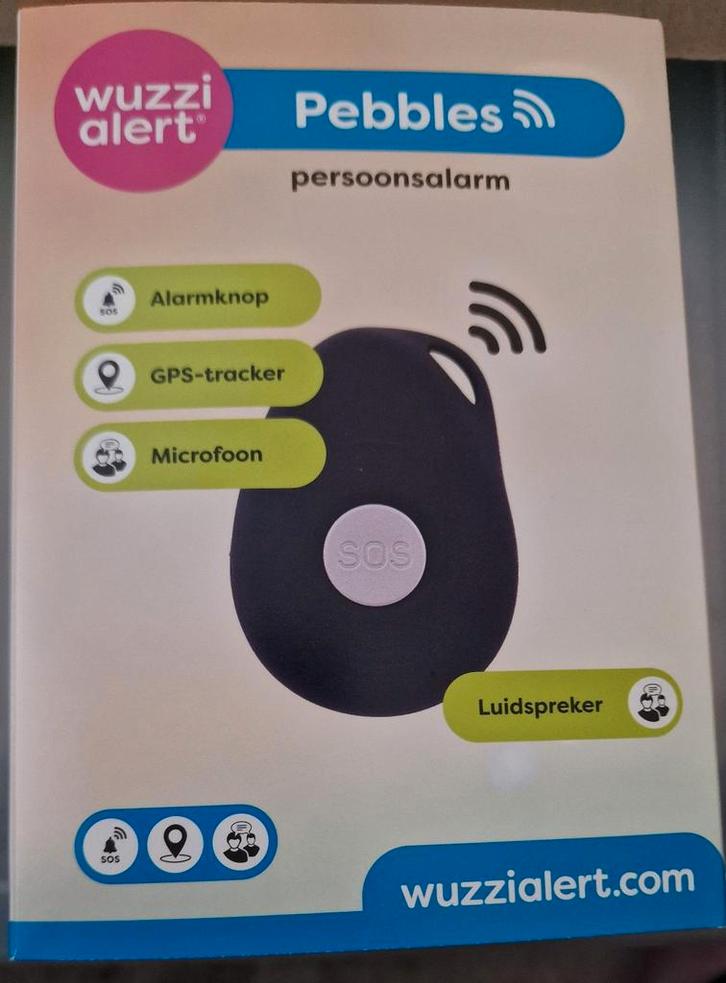 Wuzzi Alert Pebbles Persoonsalarm, Doe-het-zelf en Verbouw, Alarmsystemen, Zo goed als nieuw, Compleet systeem, Overige soorten