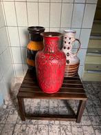 Vintage vloervaas Bay West Germany rood bruin no. 7845 XXL, Minder dan 50 cm, Gebruikt, Ophalen of Verzenden, Rood