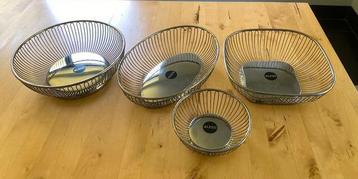 Broodmand/fruitmand Alessi RVS 4 stuks ZGAN beschikbaar voor biedingen