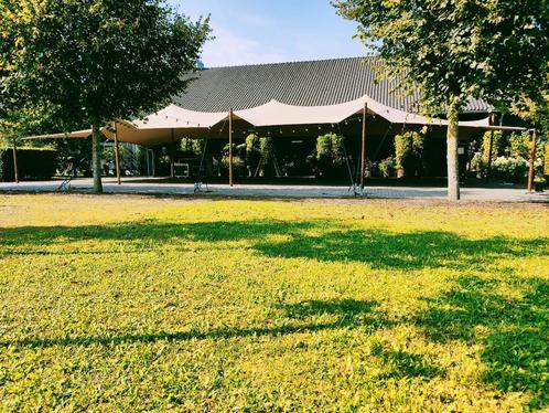 Stretchtent 10x25 meter te huur, Hobby en Vrije tijd, Feestartikelen | Verhuur, Nieuw, Overige, Ophalen