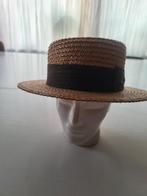 Stijlvolle Strooien Hoed met Zwarte Band, Ophalen, Hoed, One size fits all, Onbekend