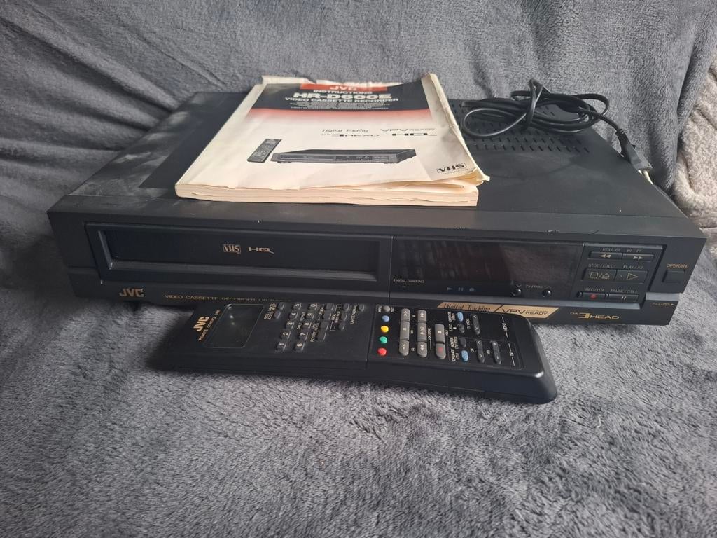 Jvc hr-d600e videorecorder met afstandsbediening en boekje, Audio, Tv en Foto, Videospelers, Ophalen of Verzenden
