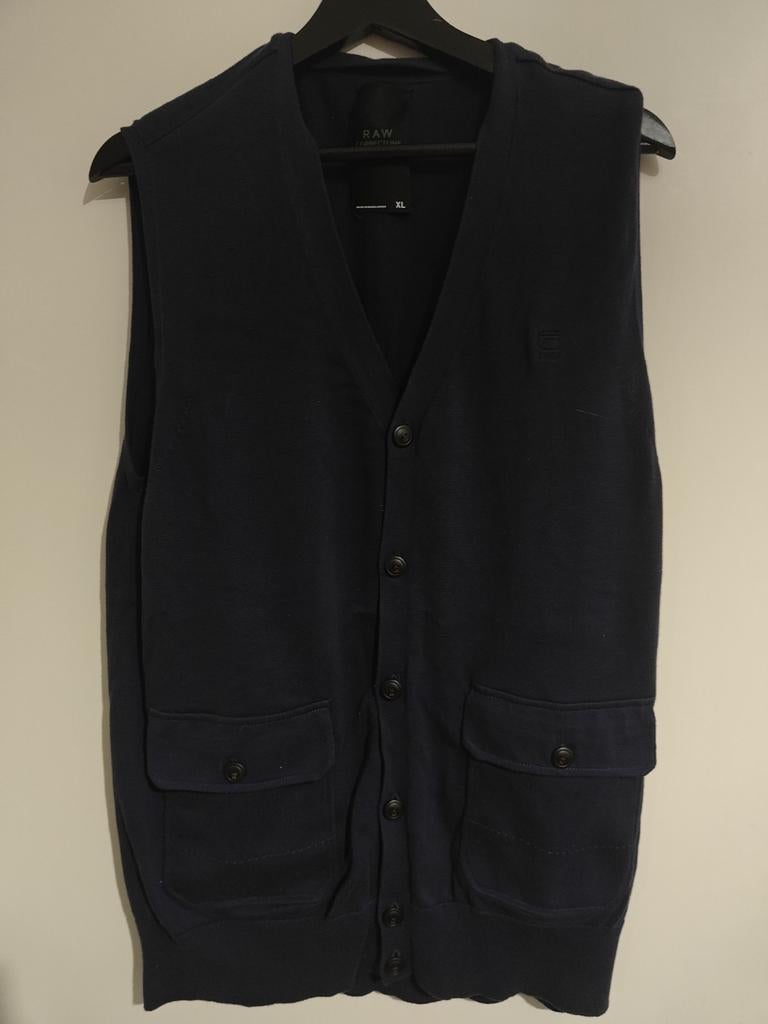 G-Star Gillete Vest XL - Nieuw (Oudere Collectie), Kleding | Heren, Bodywarmers, Blauw, Ophalen of Verzenden, G-Star, Maat 56/58 (XL)