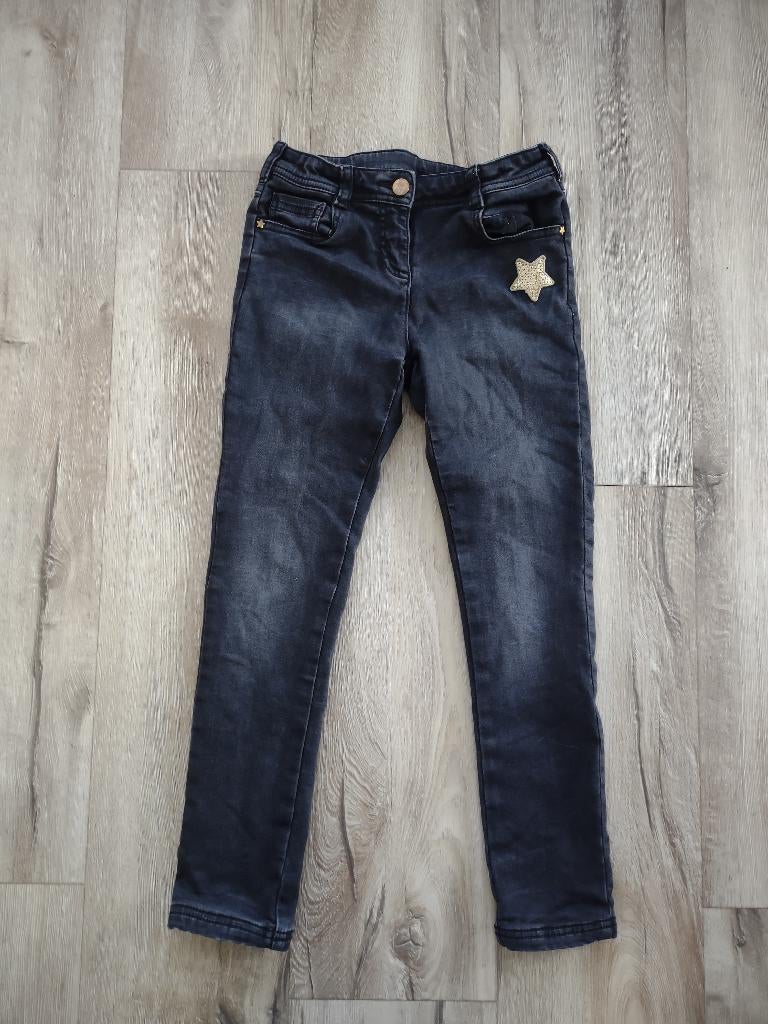 Prachtige zwarte gevoerde spijkerbroek, maat 134. Jeans., Broek, Meisje, Onb, Ophalen of Verzenden
