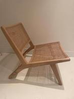 Design rotan lounge fauteuil - zo goed als nieuw, Huis en Inrichting, Ophalen, Hout, Zo goed als nieuw, 50 tot 75 cm