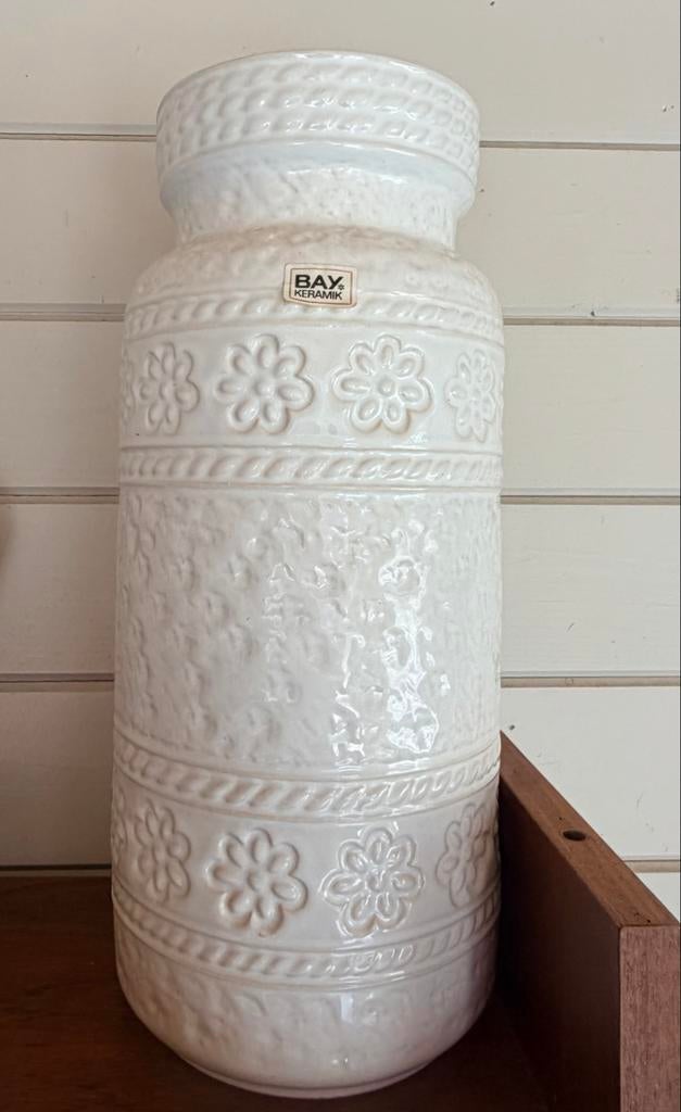 Grote witte vaas Bay Keramik West Germany 660-40, Ophalen
