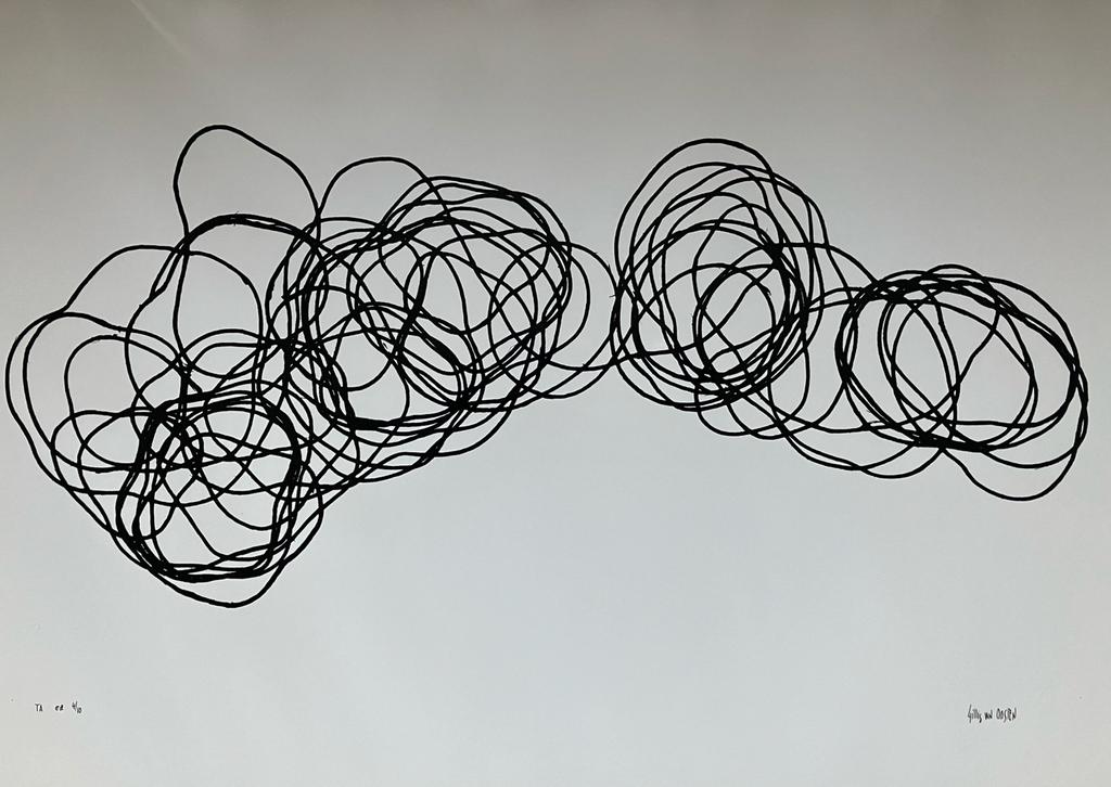 GILLIS van OOSTEN zeefdruk 4/10 gesigneerd ! 30x58 cm, Ophalen