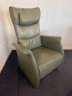 Prominent sta op relax stoel olijfgroen leer - 260111, Overige kleuren, Verzenden, Leer, Zo goed als nieuw