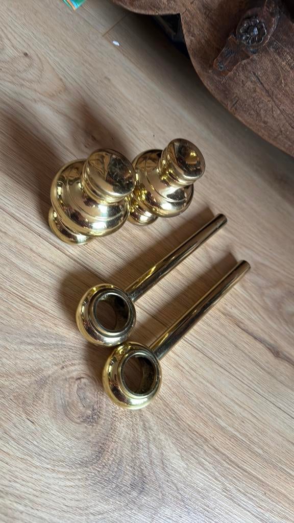 Messing gordijnen roedes en toebehoren, Ophalen of Verzenden, Zo goed als nieuw, 200 cm of meer