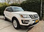 Ford Explorer XLT 2.3 EcoBoost FWD 2016 7 zitter SUV wit, Auto's, Beige, 4 cilinders, Leder, Particulier