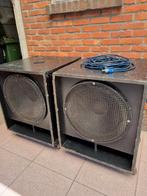 Twee baskasten/subwoofers, Gebruikt, Subwoofer, 120 watt of meer, Ophalen