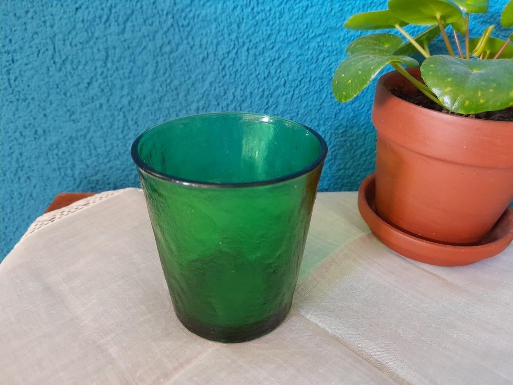 Groen Arcoroc drinkglas, Ophalen of Verzenden, Glas, Overige stijlen, Kop(pen) en/of Schotel(s)