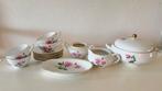 Vintage Servies met rozenmotief, Gebruikt, Ophalen of Verzenden, Overige stijlen, Porselein