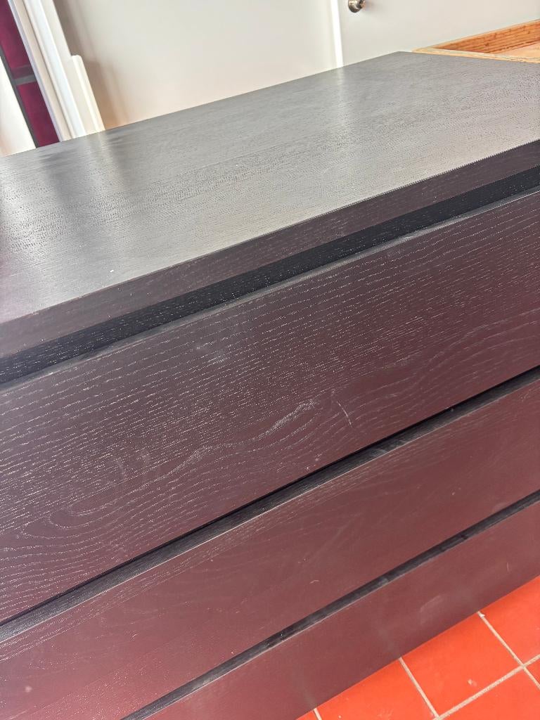 IKEA Malm Ladekast Zwart Houtfineer, Huis en Inrichting, Kasten | Ladekasten, Ophalen, Overige materialen, Gebruikt, 50 tot 100 cm