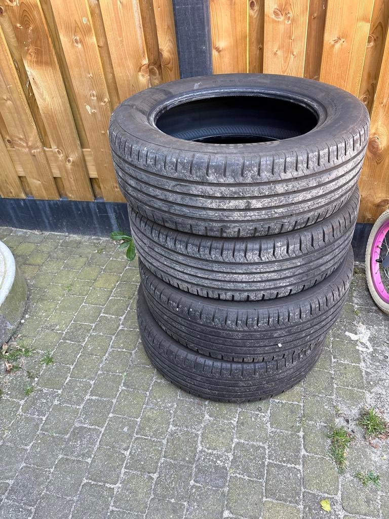 4 Continental zomerbanden 215/60 R17 96H, Ophalen, 17 inch, Band(en), Zomerbanden