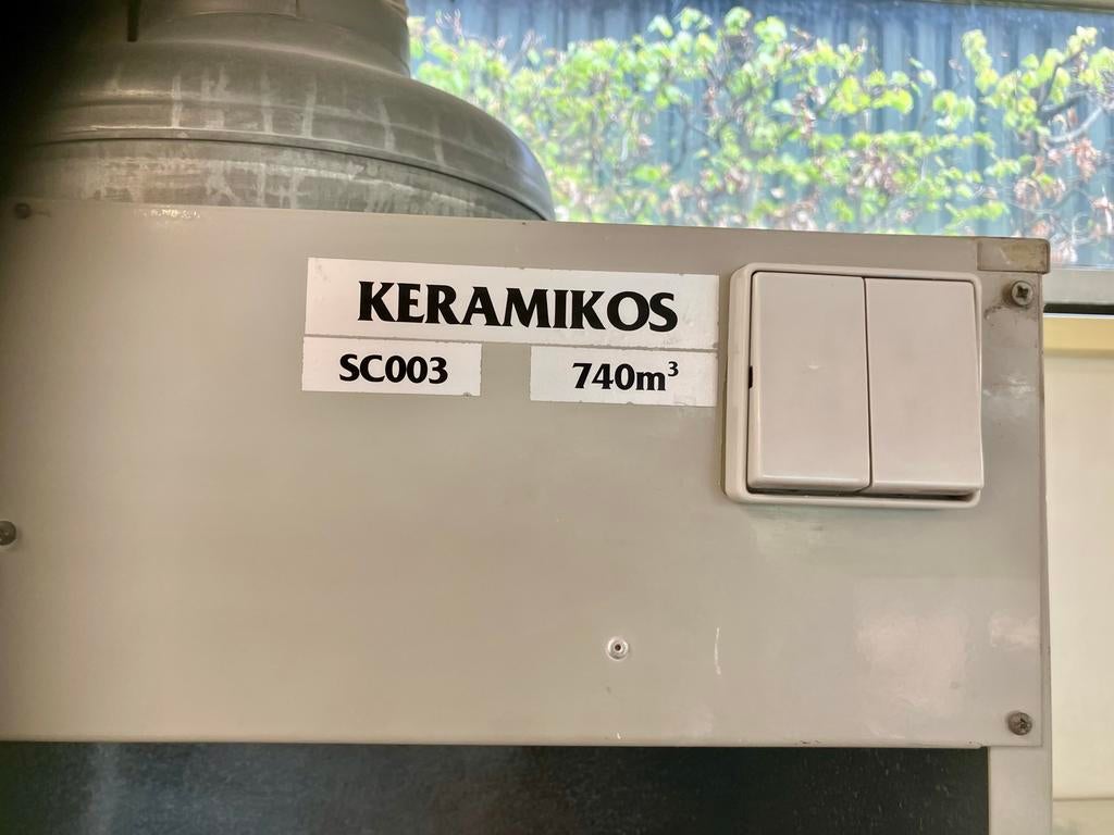 Keramikos Spuitcabine SC003 met spuitpistool en compressor, Hobby en Vrije tijd, Pottenbakken, Ophalen, Gebruikt