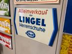 Vintage Lingel heren schoenen Emaille Reclamebord, Ophalen