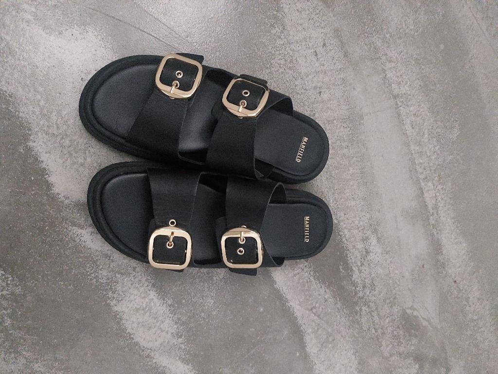 zwarte slipper, Kleding | Dames, Schoenen, Slippers, Zwart, Nieuw, Ophalen of Verzenden