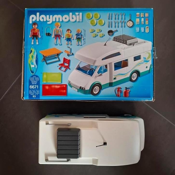 Playmobil Summerfun Camper 6671, Ophalen of Verzenden, Zo goed als nieuw, Complete set