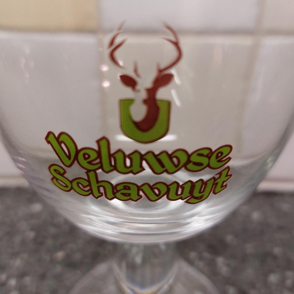 Veluwse Schavuyt bierglas, Verzamelen, Ophalen of Verzenden, Zo goed als nieuw, Glas of Glazen, Overige merken