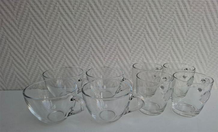 DE koffieglazen, Bodum theeglazen, Huis en Inrichting, Keuken | Servies, Gebruikt, Kop(pen) en/of Schotel(s), Effen, Glas, Ophalen of Verzenden