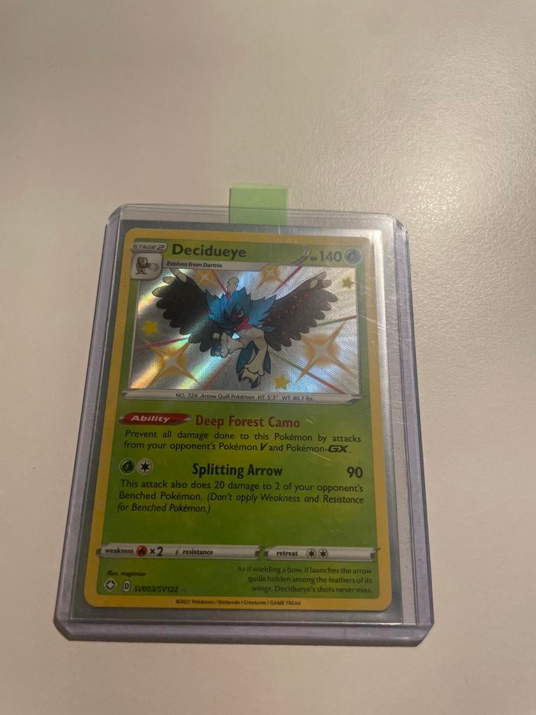 Pokémon kaart Decidueye SV003/SV122, Ophalen of Verzenden, Nieuw, Losse kaart, Foil