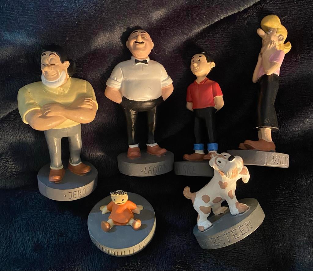 Parastone Suske en Wiske beeldjes set 6 figuren stripboek, Ophalen of Verzenden, Gebruikt