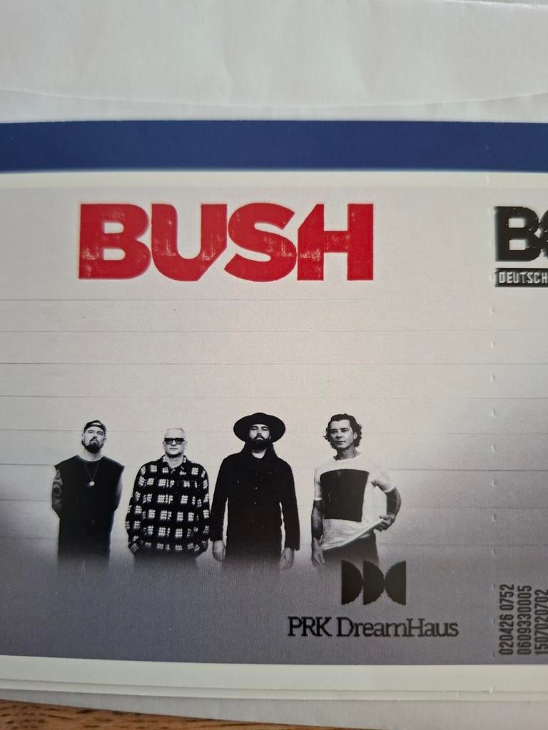 Bush concert ticket, Tickets en Kaartjes, Eén persoon, Juni