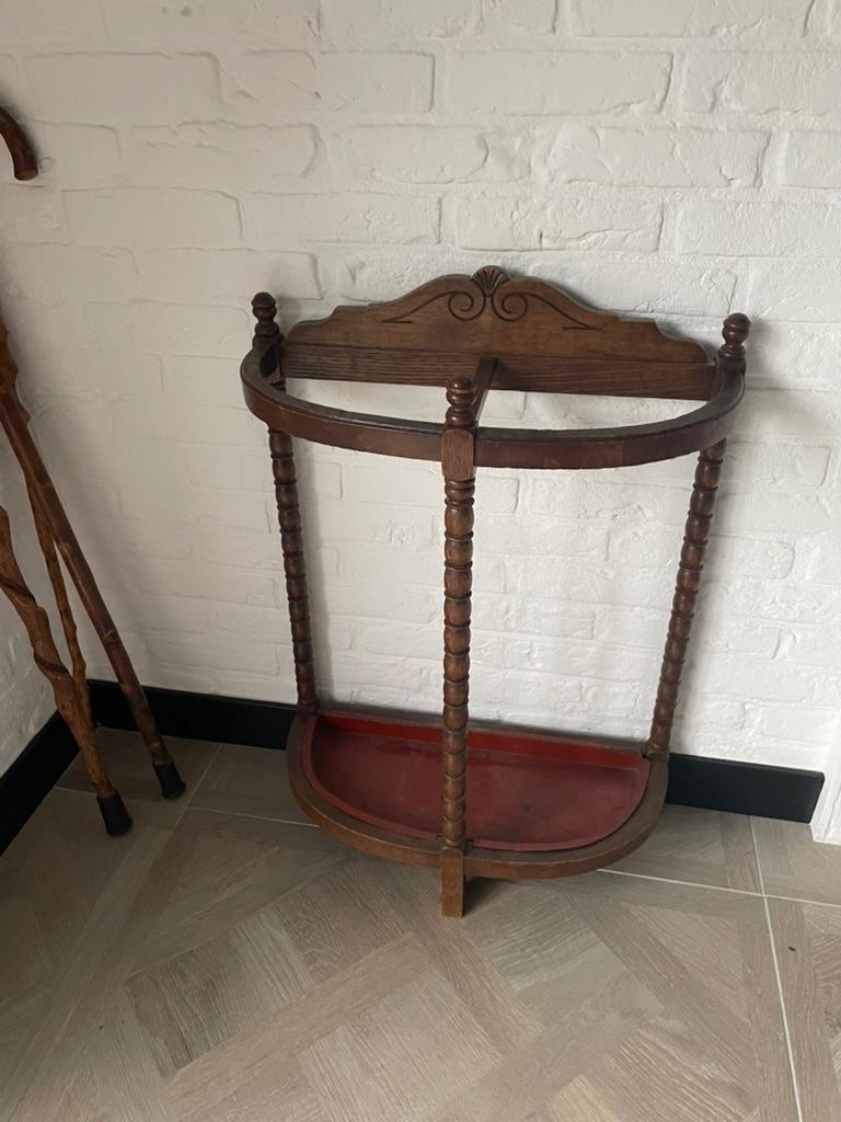 Mooie vintage Paraplubak / bak voor wandelstokken, Ophalen, Gebruikt, Hout