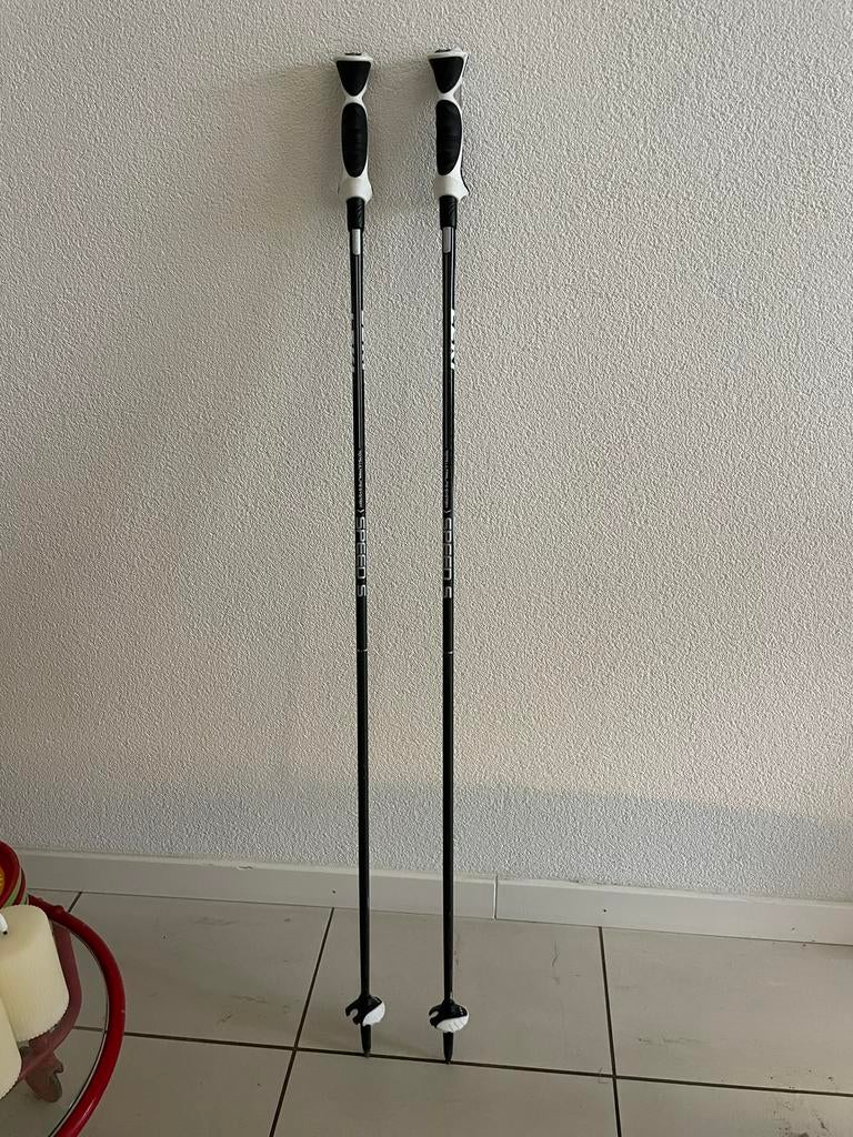 Leki Speed S skistokken 115 cm met kliksysteem, Stokken, 100 tot 140 cm, Zo goed als nieuw, Skiën