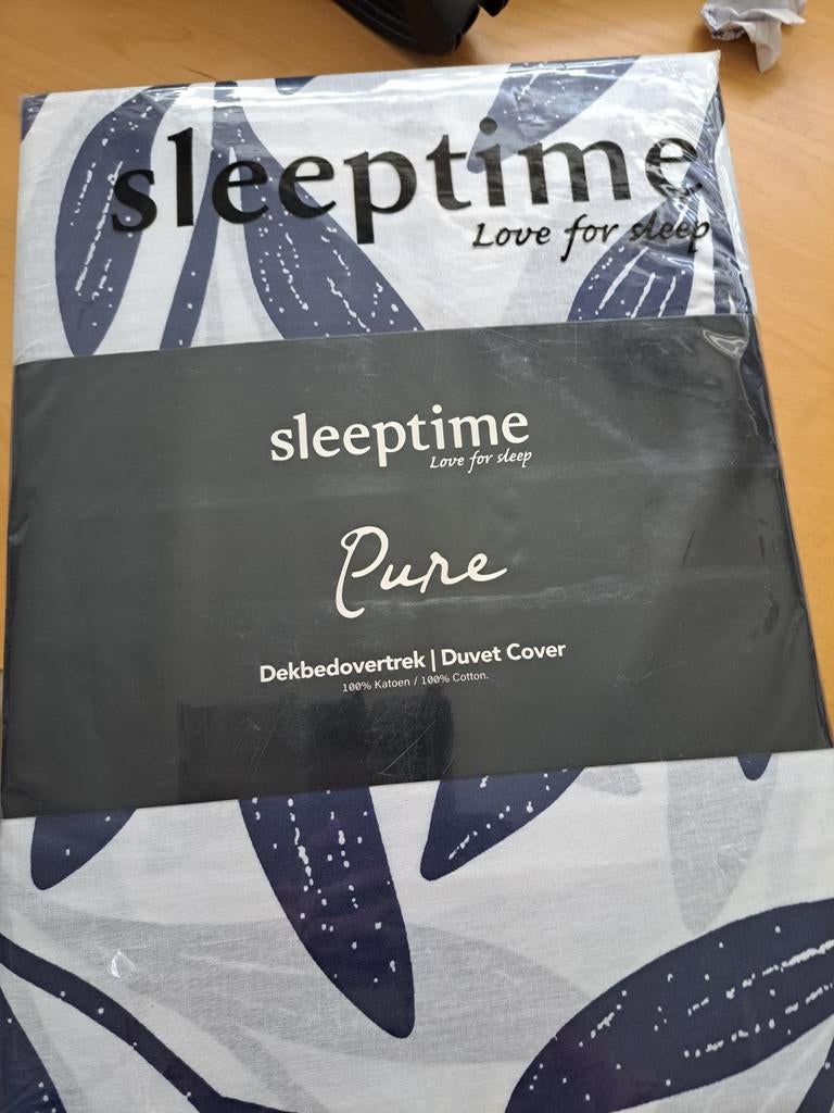 Nieuw Sleeptime Pure Dekbedovertrek - Blue Willow Blauw, Ophalen, Blauw, Dekbedovertrek, Nieuw