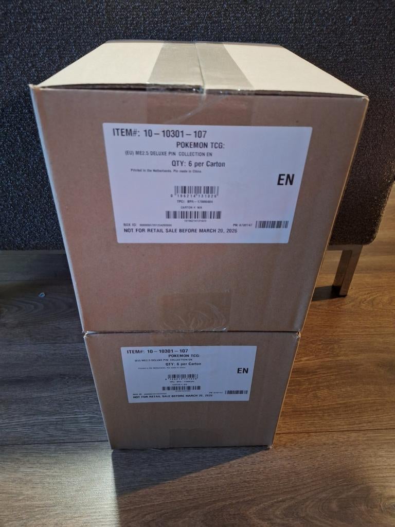 (6x) Pokemon Ascended Heroes Deluxe Pin Collection Case, Ophalen of Verzenden, Nieuw, Overige typen