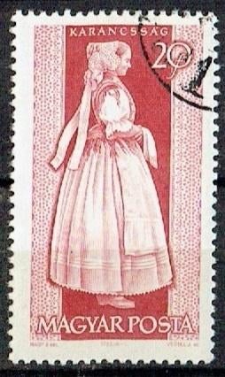 Hongarije 1963 Klederdracht, Postzegels en Munten, Postzegels | Thematische zegels, Verzenden, Gestempeld, Overige thema's