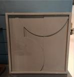 Woood fiona schilderij vierkant bruin. 3x beschikbaar., Ophalen