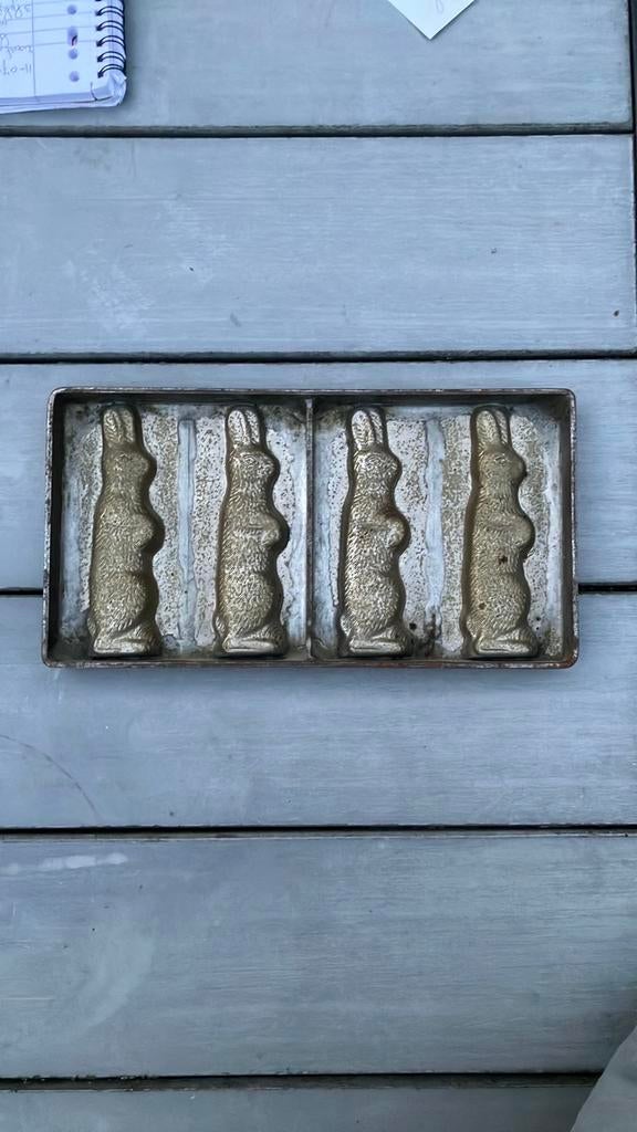Chocolademal 4 staande haasjes, Bodderas Erndtebruck., Ophalen of Verzenden