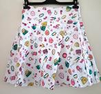 Maat 140/146 Rok wit print *NIEUW* (0776) a, Nieuw, Ophalen of Verzenden, Jurk of Rok, Meisje