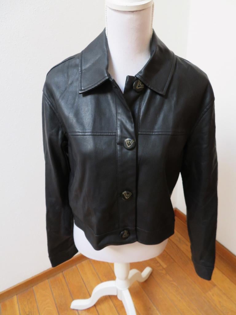 J21 PIMKIE nieuw jasje imitatie leer zwart maat S 36, Zwart, Nieuw, Ophalen of Verzenden, Pimkie