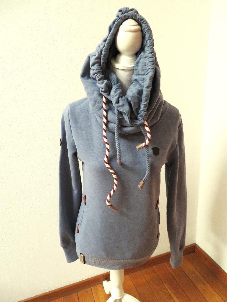 K23 NAKETANO nieuwe sweater trui hoodie rook blauw S 36, Kleding | Dames, Blauw, Nieuw, Ophalen of Verzenden, Maat 36 (S)