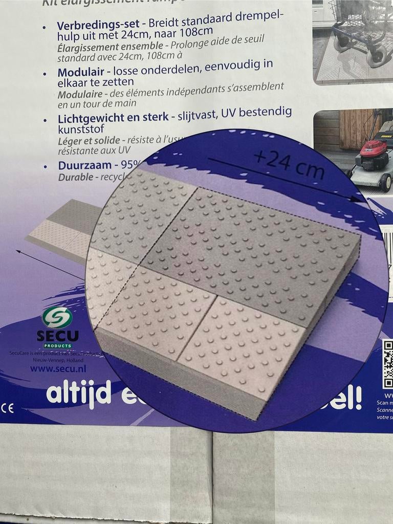 Secucare Verbredingsset nr 2 voor drempelhulp type 2 Nieuw, Diversen, Verpleegmiddelen, Ophalen of Verzenden, Nieuw