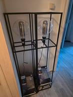 2 Industriële staande lampen met strak design, Huis en Inrichting, Lampen | Vloerlampen, Ophalen, Industrieel, Strak design, 100 tot 150 cm