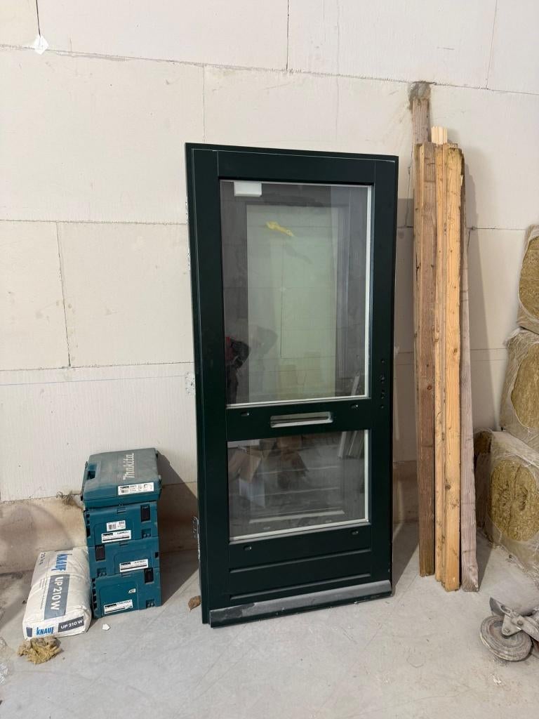 Voordeur rechtsdraaiend, Ophalen, 80 tot 100 cm, 200 tot 215 cm, Glas